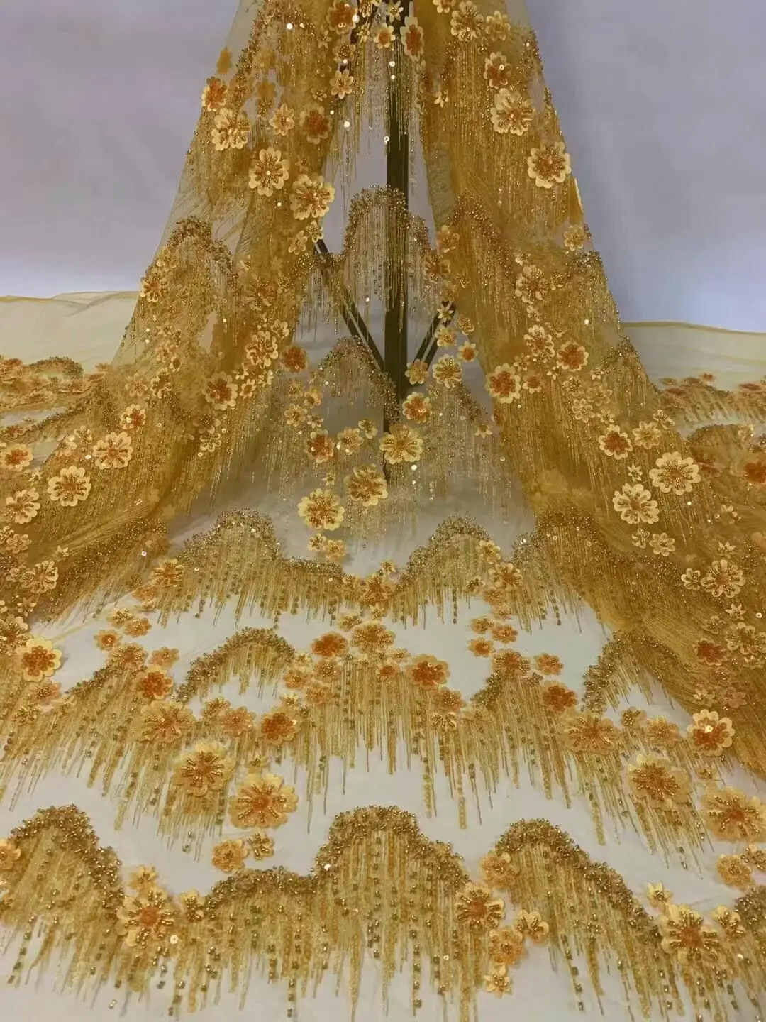 Роскошные бусины кружево ткань ручной работы французское свадебное платье