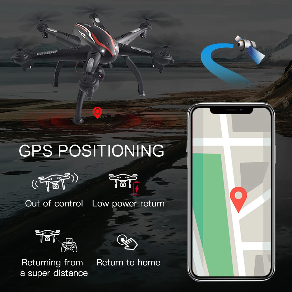 GPS-Дрон L100 с широкоугольной камерой 1080P Wi-Fi |