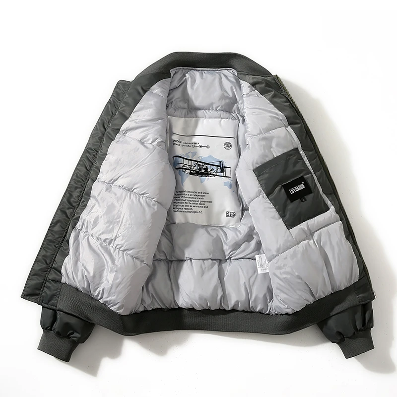 2021 Winter jacket Men high-quality Parka zip-up Thick&Thin loose Baseball Coat Bomber Jacket Women Oversize Windbreaker Outwear