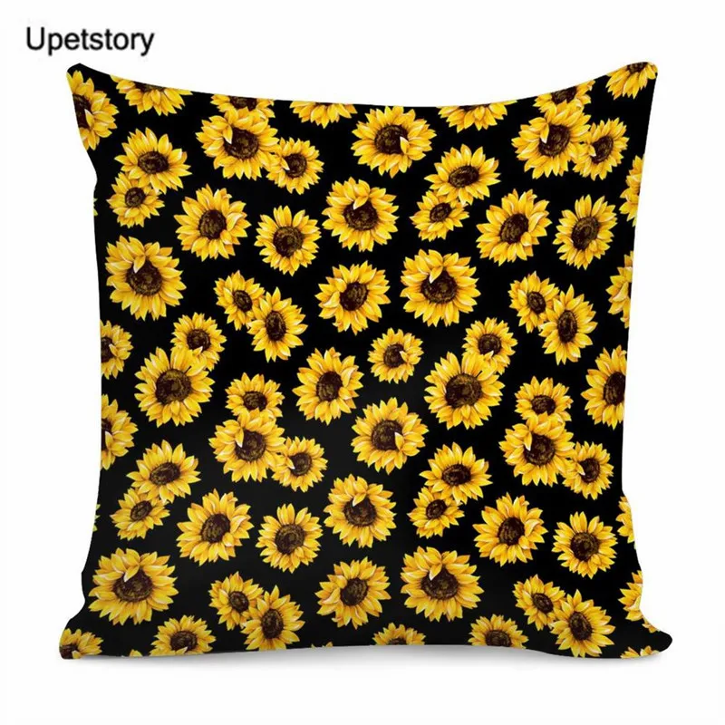 

Чехол Upetstory подушка в виде подсолнечника, квадратная декоративная подушка из полиэстера, искусственный стиль, офисный диван, чехол для укра...