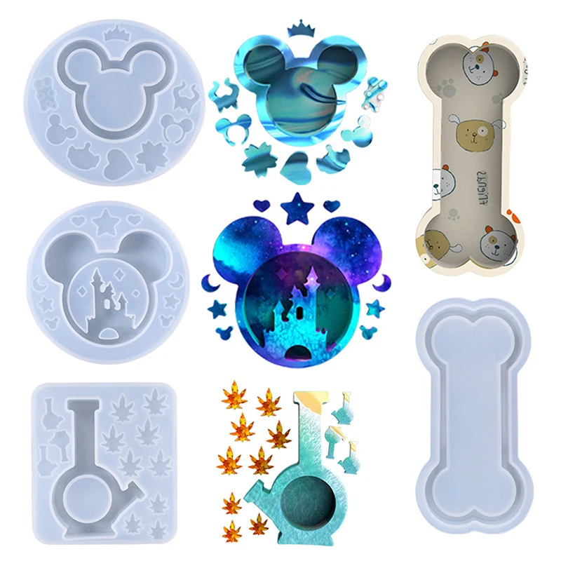 

1PC New Mouse Shakers Resin Mold Keychain Pendant Silicone Moulds for DIY Jewelry Making Epoxy Resin Decoration Handmade Craft