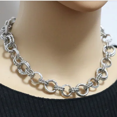 Модное металлическое ожерелье в стиле хип-хоп браслет из титановой стали мужское