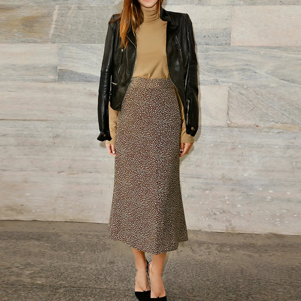 SAGACE Цветочная осенне зимняя новая юбка с эластичной резинкой на талии бархатная