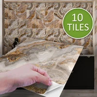 1520cm marble tile sticker pvc diy self adhesive wall sticker for bathroom kitchen camper home decor