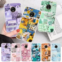 Aesthetic Collage Cute Abstract Art Soft Cover Soft Phone Case For Motorola Moto G30 Power Plus Play One Macro