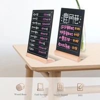 a4 diy restaurant chalkboard sign message board stand tabletop freestanding wooden menu display sign stand