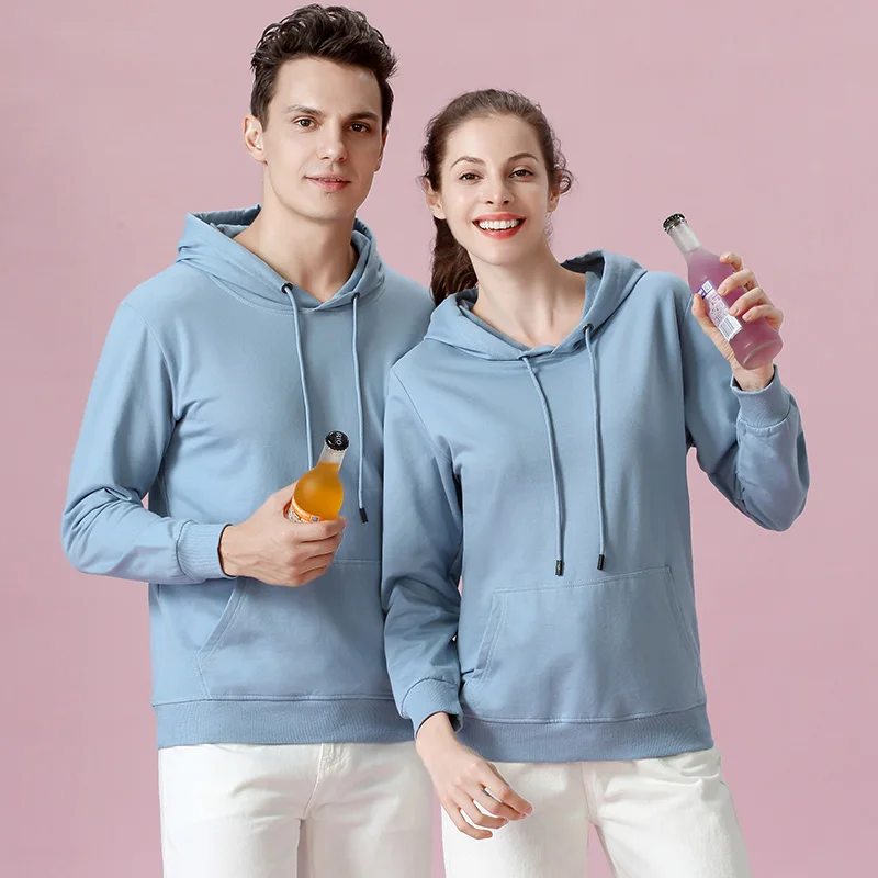 

Hoodie Sweatshirt cotton no down Pullover Sweater fleece warm top couple team suit custom printing