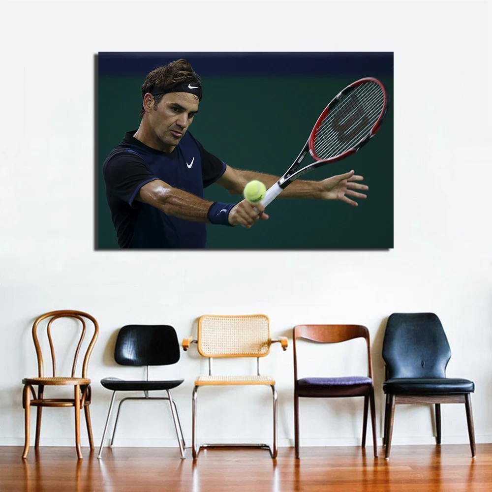 Картина на холсте с изображением теннисиста Роджера Федерера HD-постеры и принты