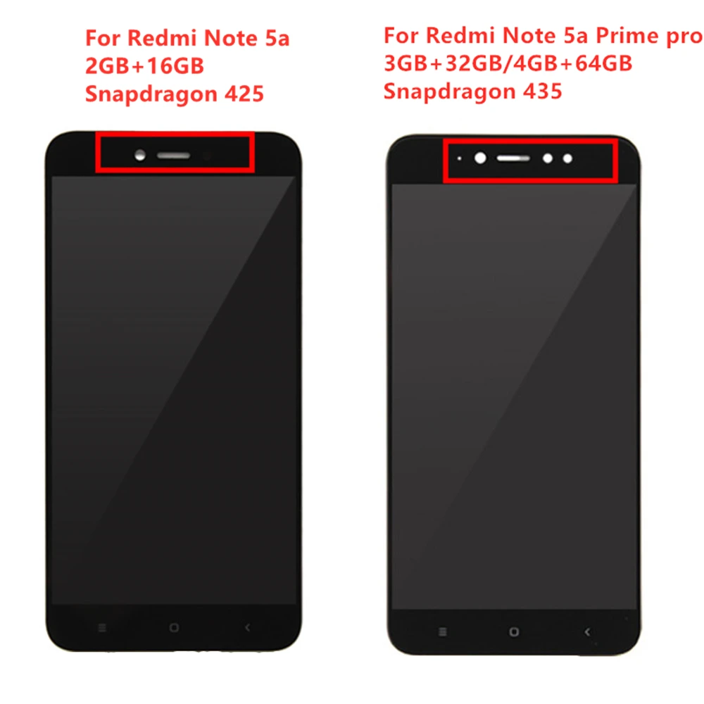 Дисплей для Xiaomi Redmi Примечание 5A lcd сенсорный экран Рамка дигитайзер сборка для Redmi Note 5A Prime ЖК-экран Y1 Lite