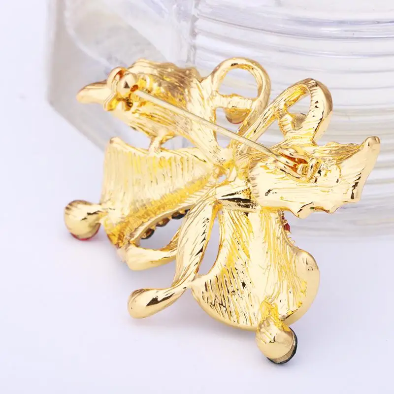 Модная Рождественская кристальная эмалированная брошь кнопка Санта Клаус