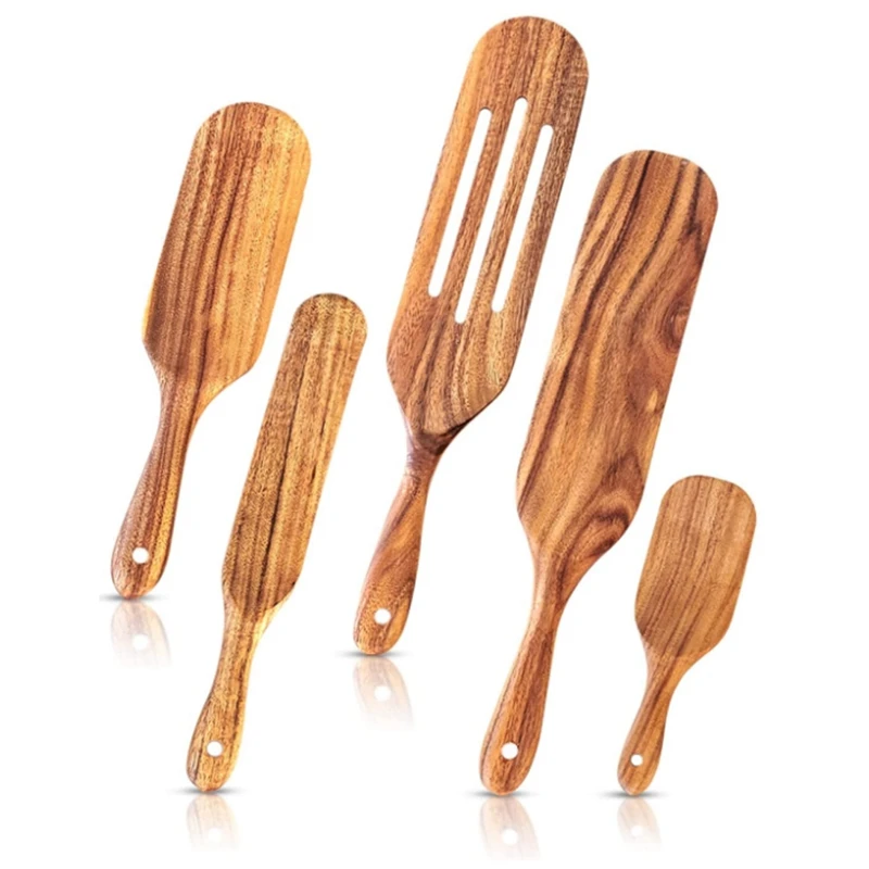 

Деревянная лопатка ручной работы кухонная утварь-термостойкая для перемешивания, смешивания, сервировки. Отличный подарок 5 упаковок