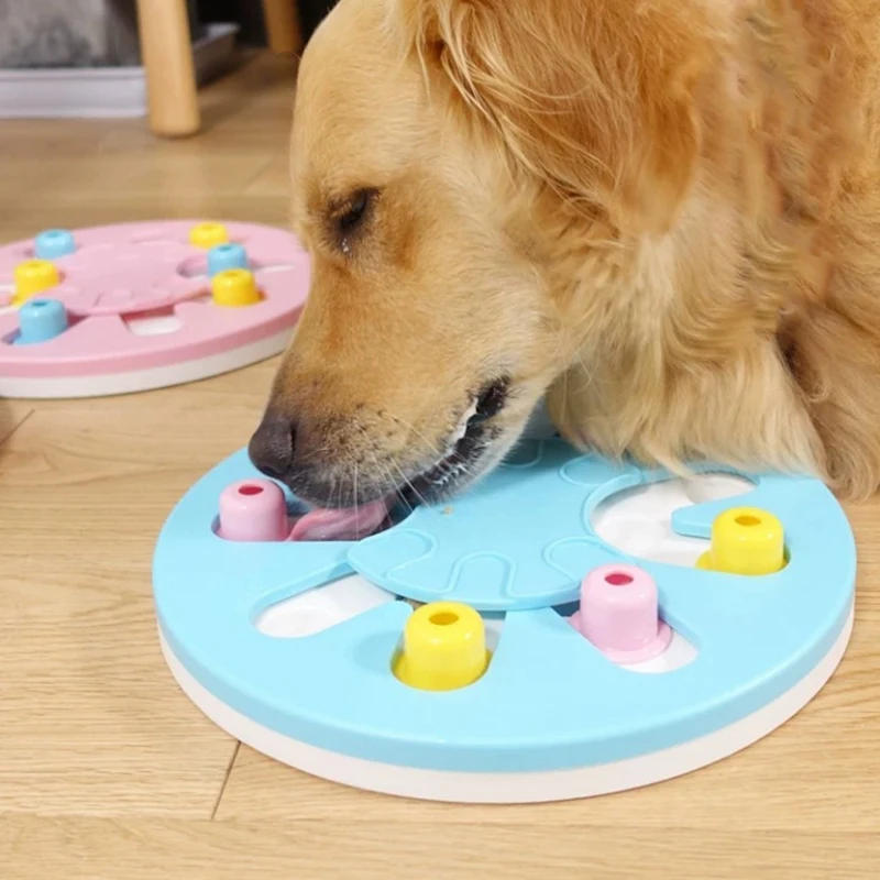 Pet Training Puzzle Dog Toy Slow Food Bowl Leaking Reward Game Disc Board Funny Biting Interactive Supplies | Дом и сад