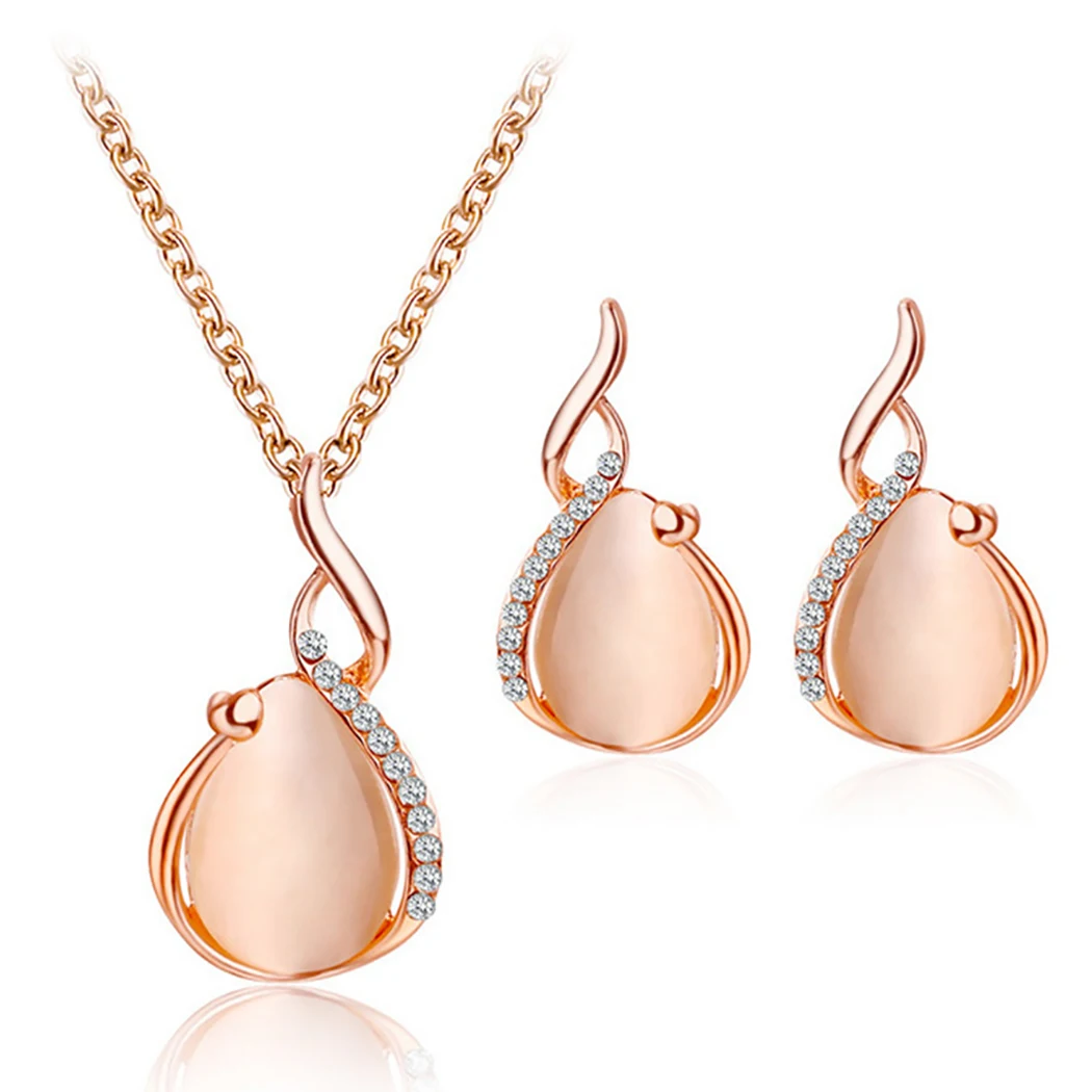 Женский комплект из колье и серёг кошачий глаз|Ювелирные наборы| |