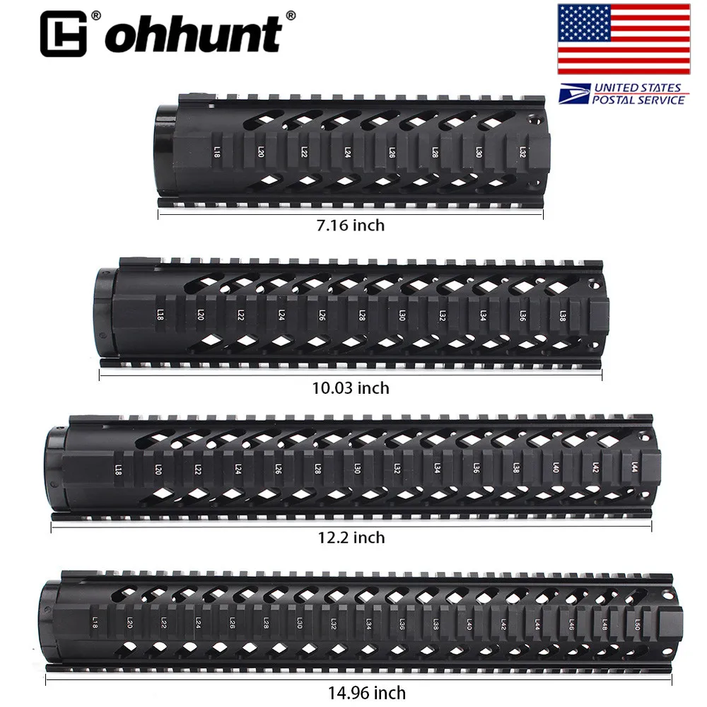 Тактические винтовки Ohhunt 4 7 10 12 15 дюймов квадропикатинни с бесплатным поплавком
