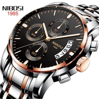 nibosi watch men top luxury brand sport luminous waterproof quartz watches mens chronograph date male clock relogio masculino