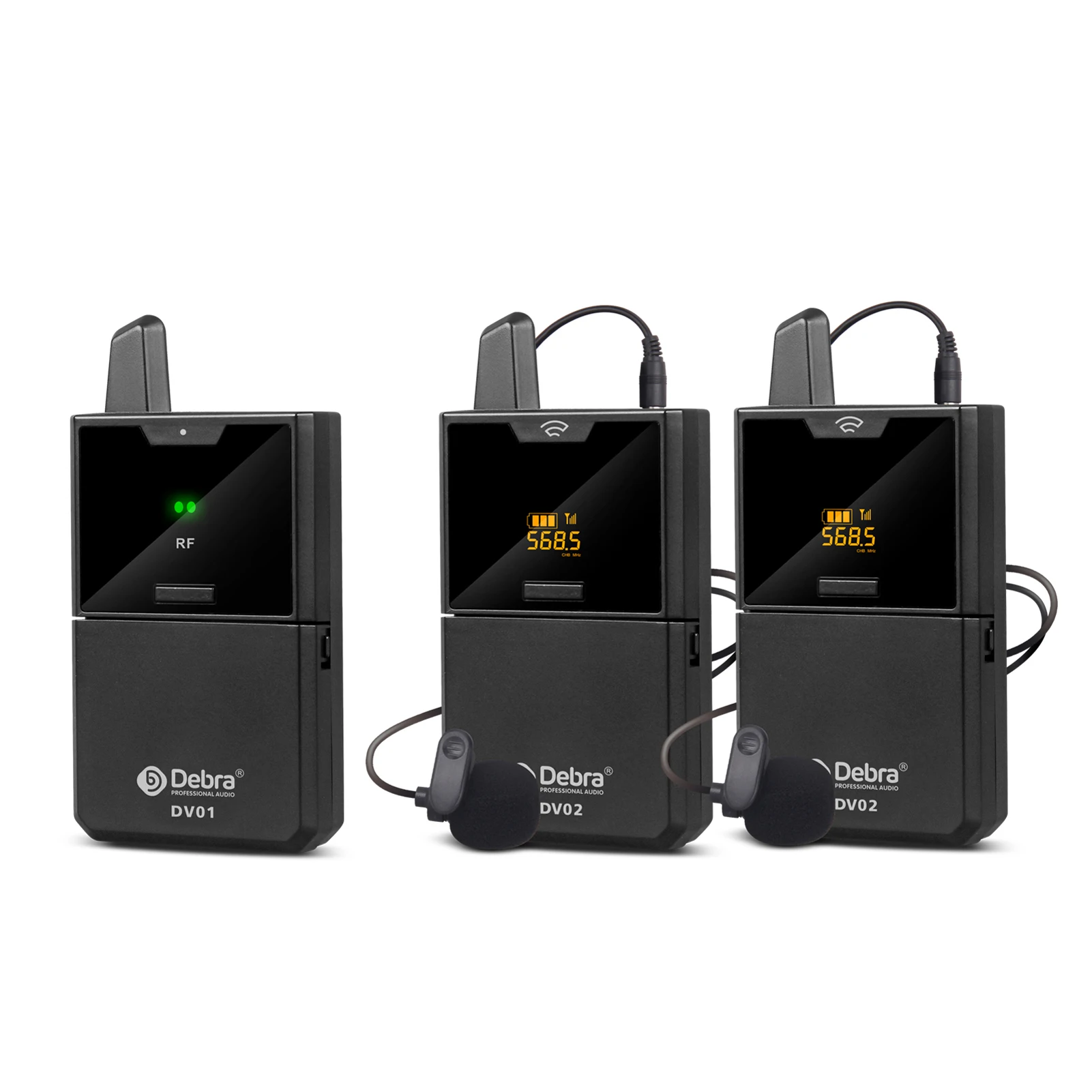 Беспроводной микрофон на клипсе UHF с аудиомонитором для смартфонов камер уличных