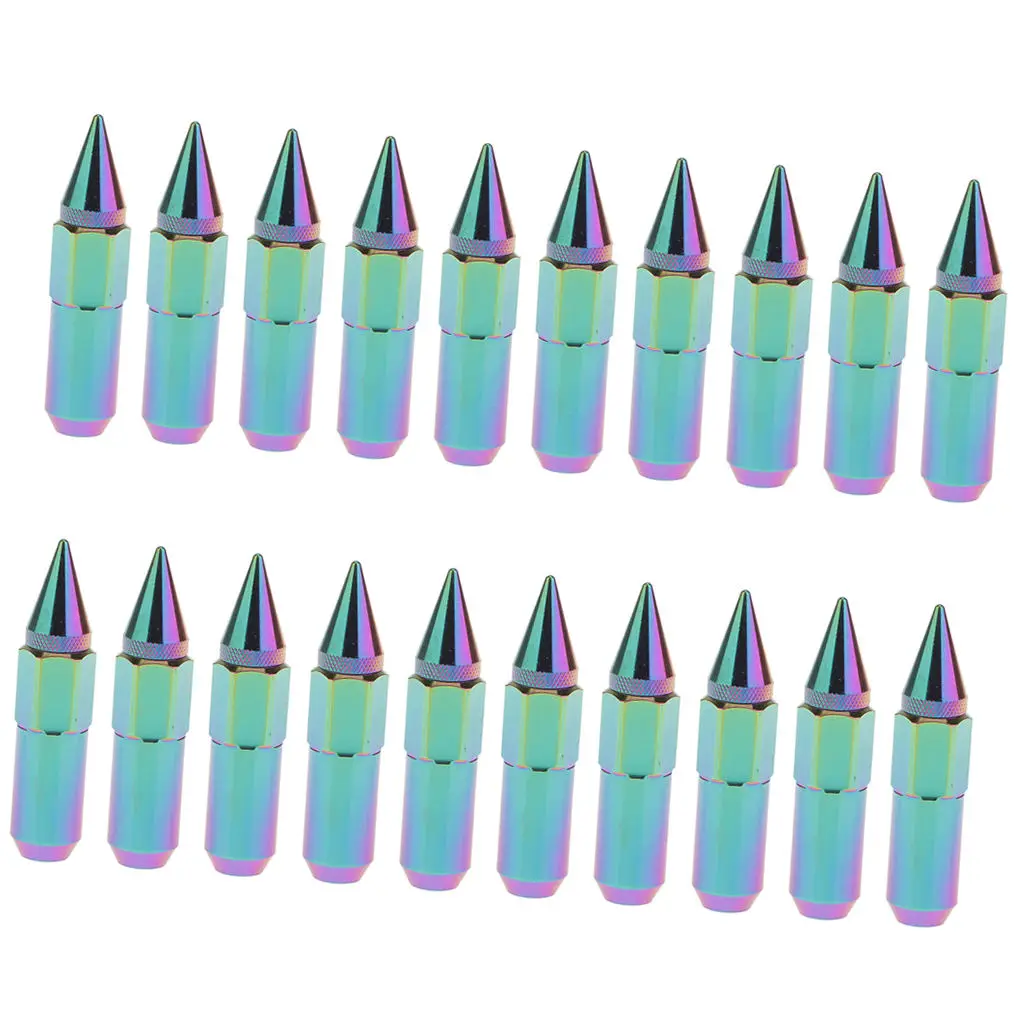 

20 шт. автомобильные гоночные алюминиевые шипы колесные диски гаечные гайки 12x1,25 мм удлиненный тюнер