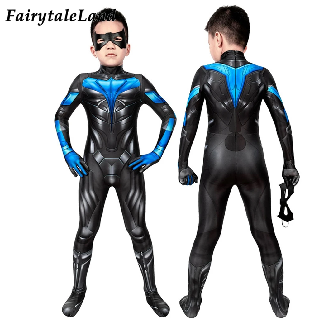 Комбинезон для мальчиков с 3D принтом карнавальный костюм супергероя на Хэллоуин
