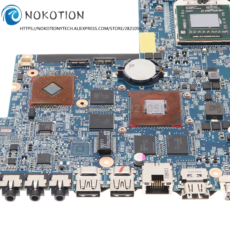 Материнская плата NOKOTION для ноутбука HP PAVILION DV6 DV6-6000 650854-001 665284-001 665281-001 650851-001 разъем