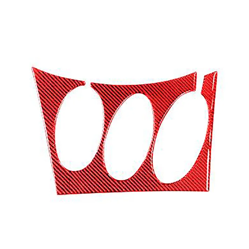 

Красная наклейка из углеродного волокна для Nissan 350Z Z33 03-09, панель панели кондиционирования воздуха, аксессуары для отделки