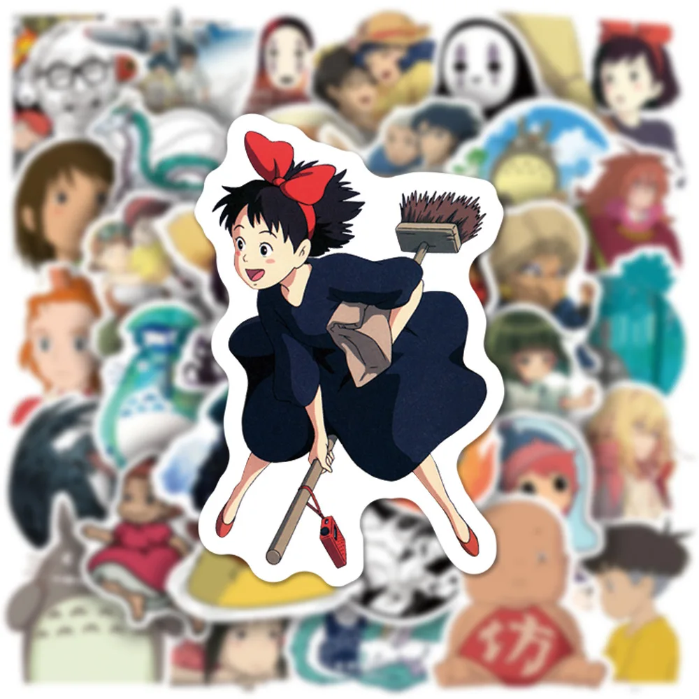 10/50 шт. Мультяшные аниме наклейки s Miyazaki Hayao Totoro Spirited Away KiKi Канцтовары телефон