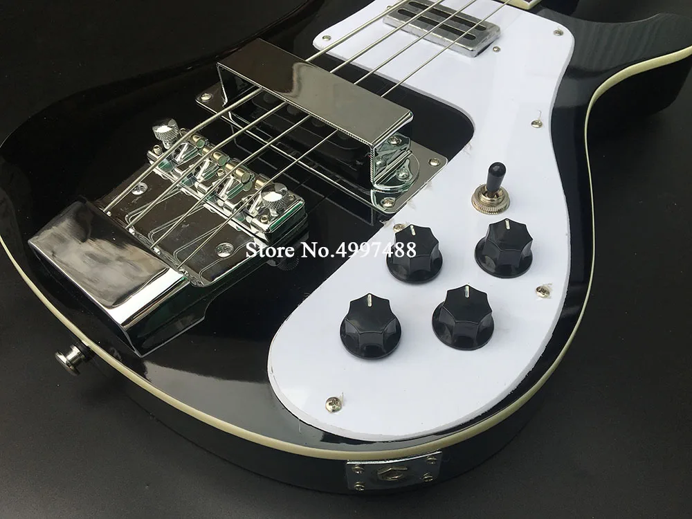 Модель 4003 года 4 струны басов черная краска фингерборд из розового дерева