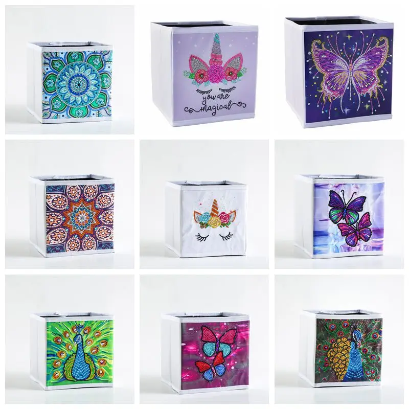 Складной ящик Стразы для алмазной живописи коробка хранения в виде чисел и сверл