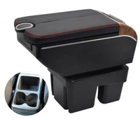 car volkswagen golf 7 armrest storage box auto interior leather car styling central container store content box accessories