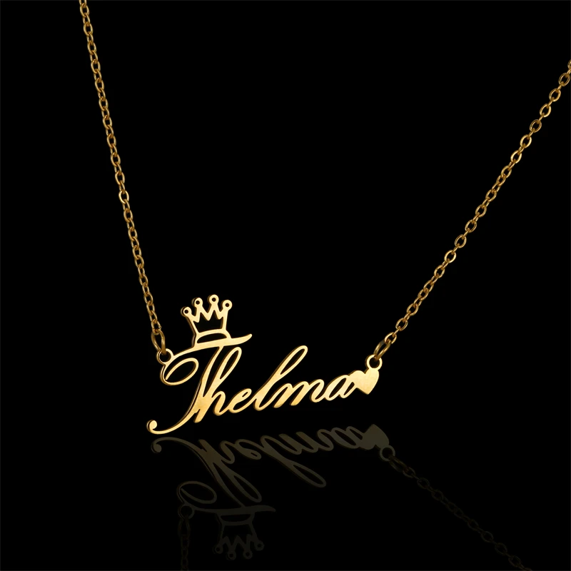 Индивидуальное ожерелье из нержавеющей стали с дизайном в виде знака