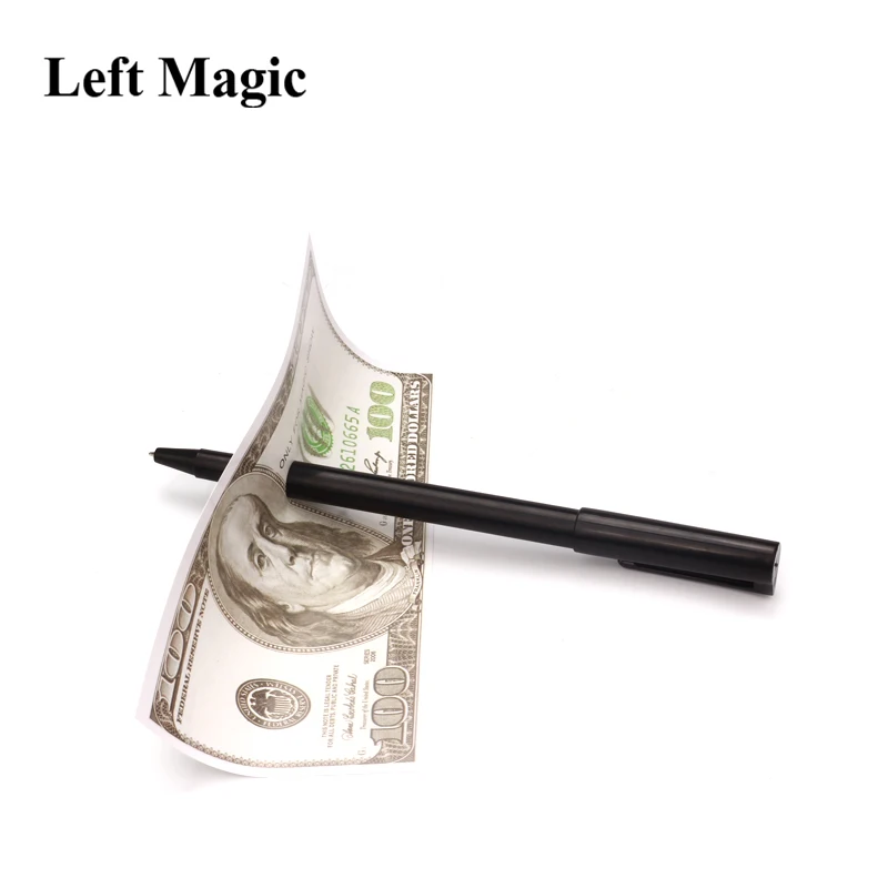 2 шт. (грубая ручка) Thru Bill Penetration Dollar Pen Magic Trick шариковая ручка брендовая черная