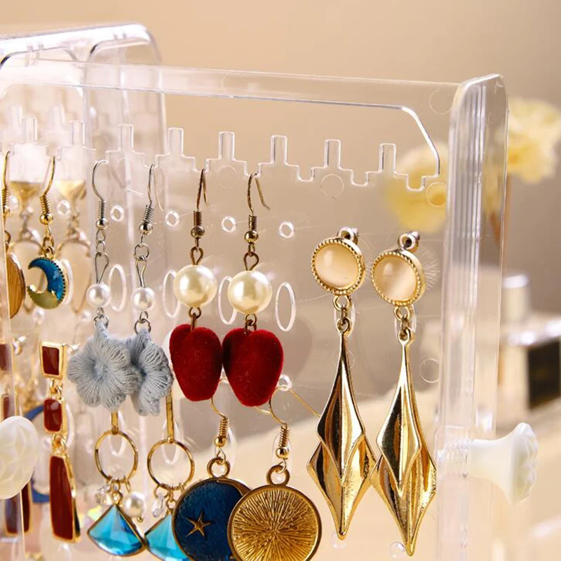 Коробка для хранения серег стеллаж ювелирных изделий органайзер держатель