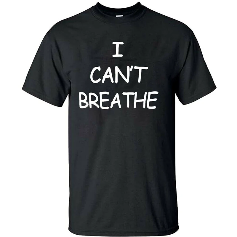 

I Cant Breathe Mens Shirts Protest Tees BLM Black Lives Matter Clothing Big Fat Plus T-Shirt Homme Justice For Floyd Tees