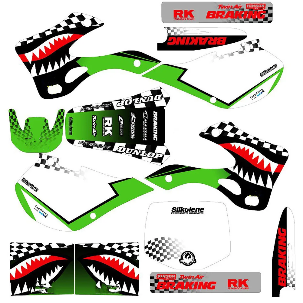 Для Kawasaki 250 KX мотоцикла 3M графические наклейки Наборы наклеек для KX125 KX250 1999 2000 2001