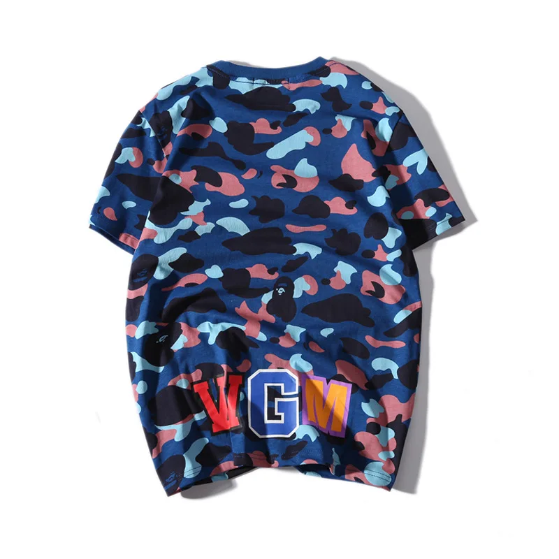 

Bape 2021 New Fashion Brand Luminous Color Matching T-shirt Men and Women Couple Casual Short Sleeve
