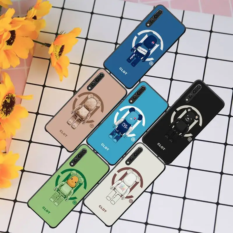 Модный чехол для телефона с изображением мишки тедди Huawei G7 G8 P7 P8 P9 P10 P20 P30 Lite Mini Pro P