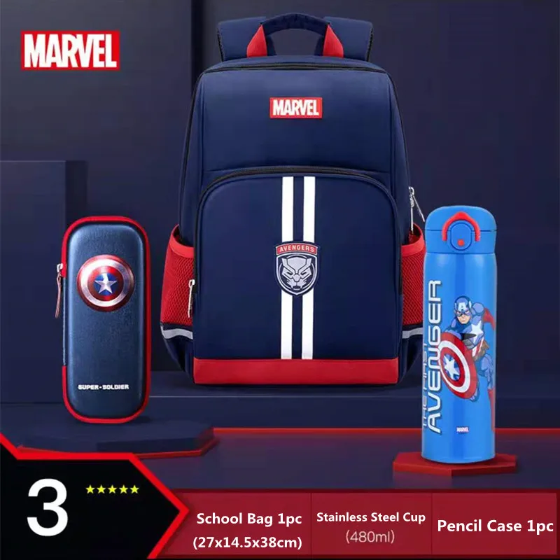 Disney New School bags For Boys Primary Student Shoulder Orthopedic Backpack Spider Iron Man Captain America Kids Gifts Mochilas