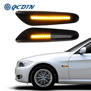 Image 1 - QCDIN пульт дистанционного управления для BMW 1/3/5 серии светодиодный, боковой, габаритный фонарь Поворотная сигнальная лампа желтый светодиод на стороне сигнальная лампа для BMW E46 E36 X1 E84 X3 E83 X5 E53