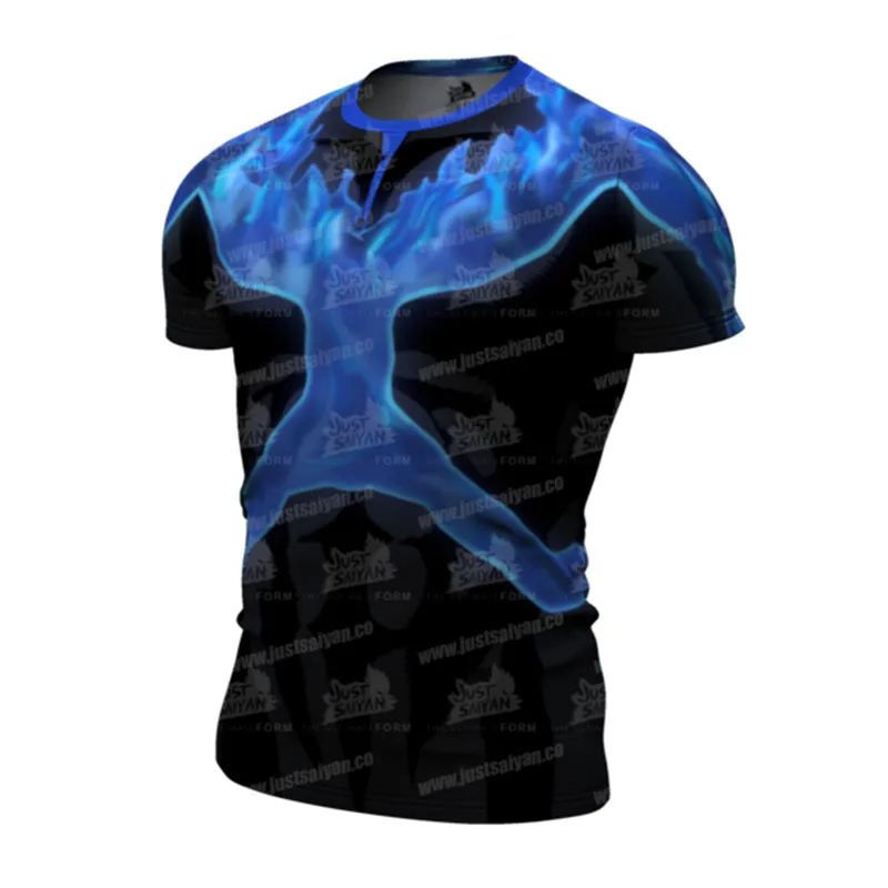 

Summer New Men's Short Sleeve 3D Printing Gym Fitness Training Tight Compression Shirt Breathable Quick Dry Funny Tshirt