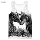 CLOOCL новейшие животных волка безрукавки 3D принт уличная Мужская модная одежда без рукавов; Спортивная майка для занятий в спортивном зале Мужская и женская одежда