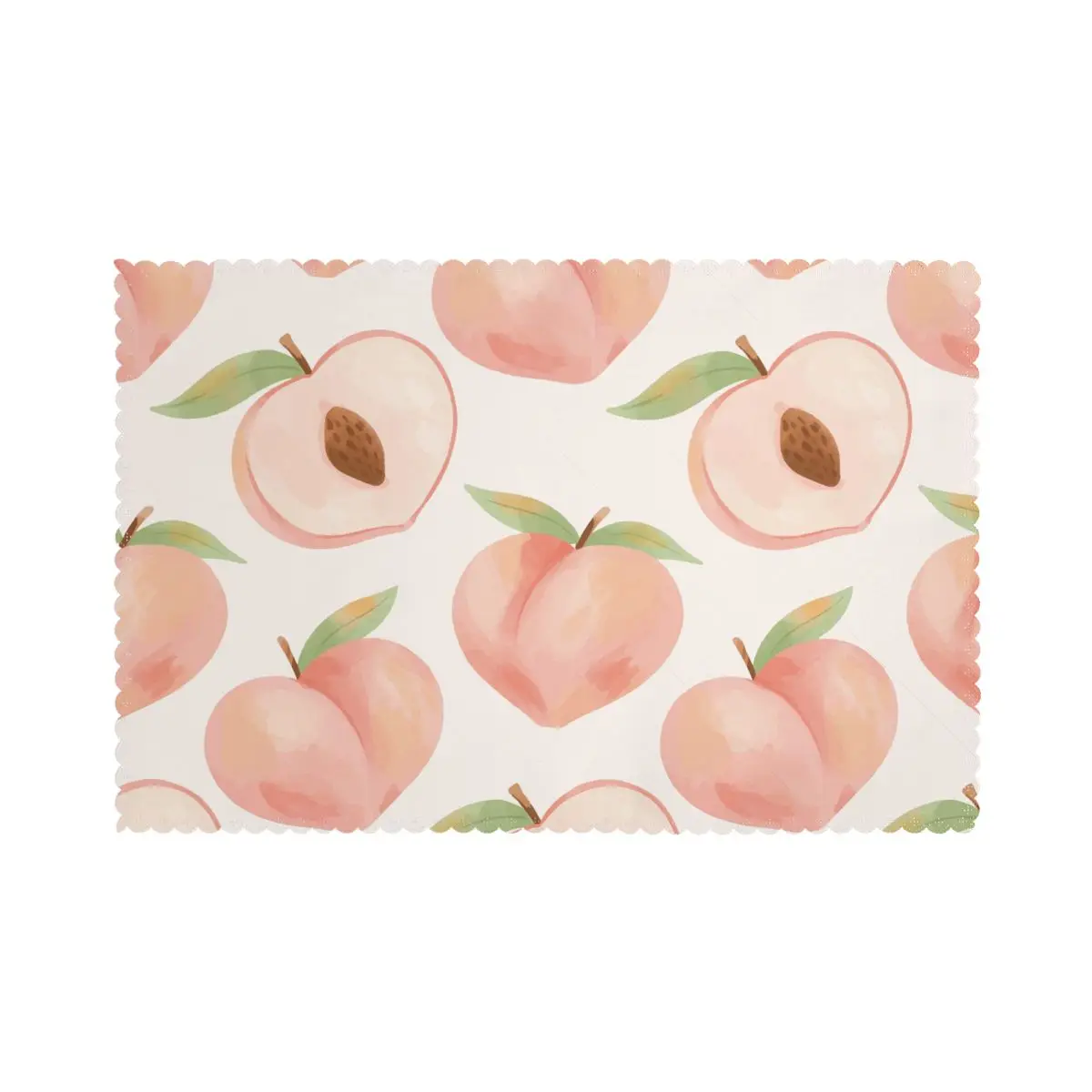 

Tableware Pad Placemats 6 Pcs Table Mat Non-Slip Cute Peach Placemats for Dining Table