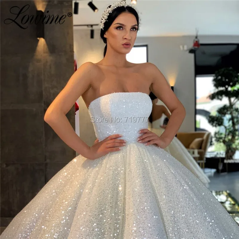 Белые блестящие платья без бретелек для выпускного вечера 2020 Abendkleider Middle East