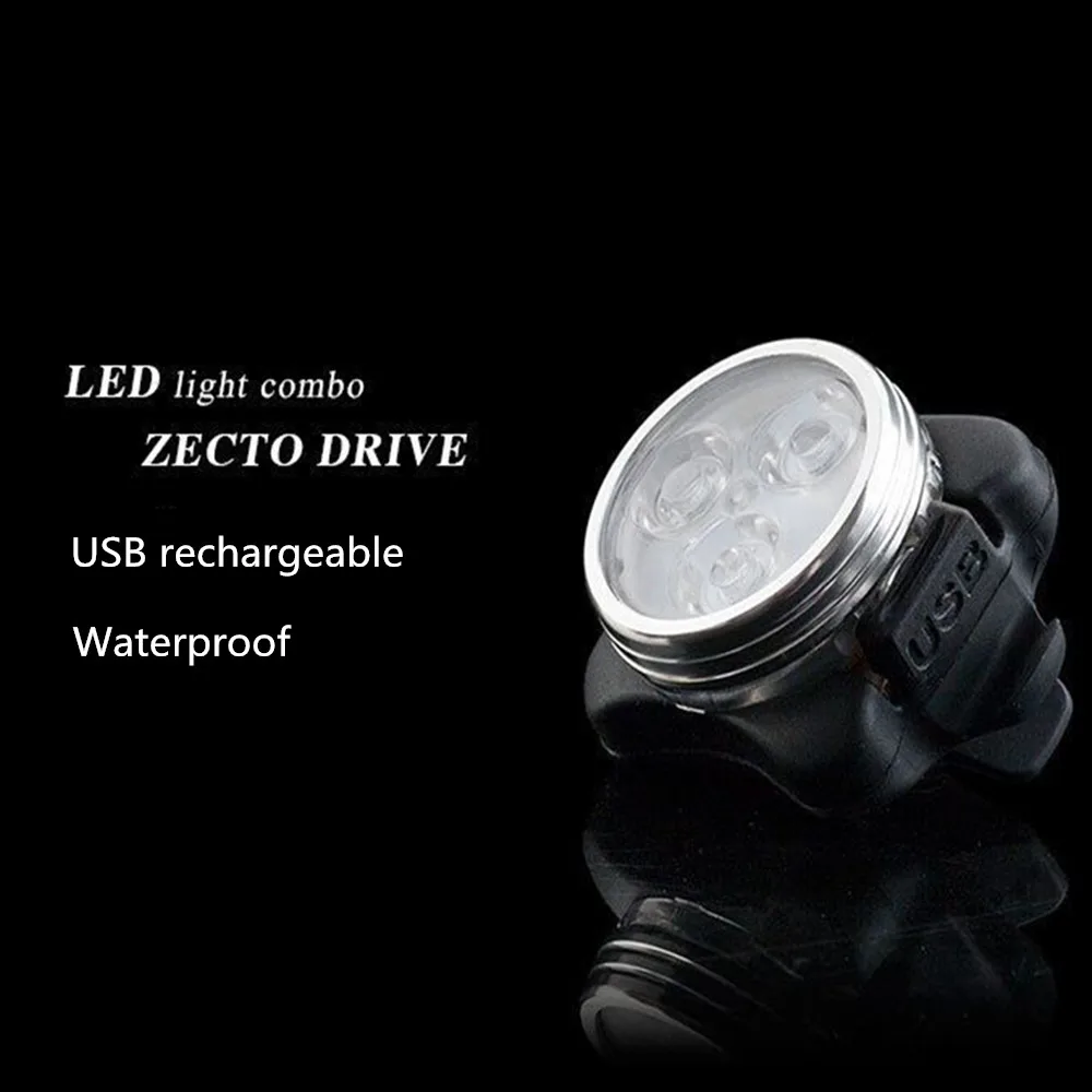 Комплект велосипедных фонарей перезаряжаемых через USB супер яркие передние фары