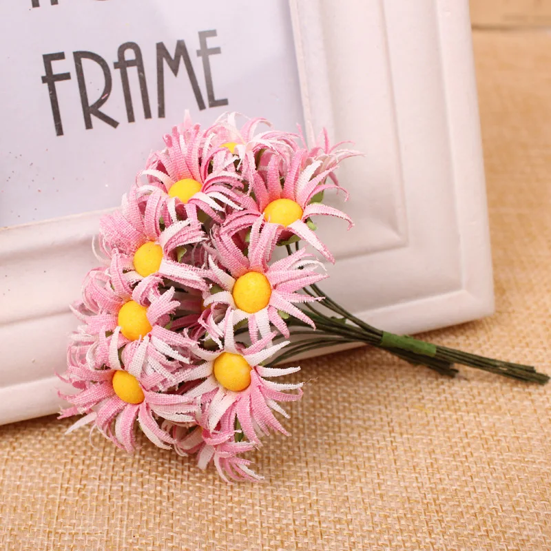 20 шт/пачка 7 Цвета цветочный цветок diy Дейзи цветение персика шелковые цветы венок