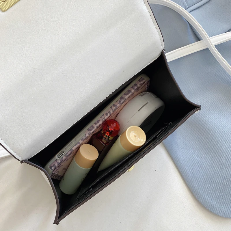 

Bags For Women 2021 And Simple Candy Color Lady Messenger Bag High-Quality Hardware Lock Buckle Female Shoulder Bag Dating White