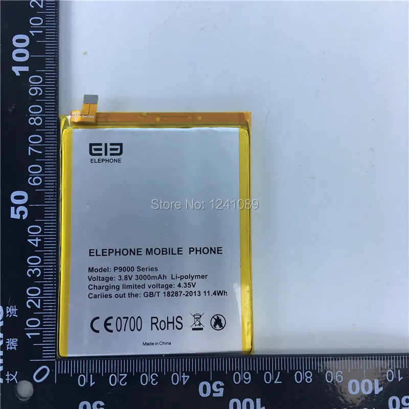 ycooly mobile phone battery elephone p9000 battery 3000mah high quality three mobile phone accessories long standby time free global shipping
