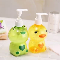 portable soap dispenser child cute animal frogduck shape press type split empty pump bottle shampoo shower container