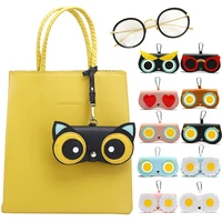 2021 fashion owl sunglasses case 15 58cm pu leather cartoon portable glasses case storage pendant bag sunglass box