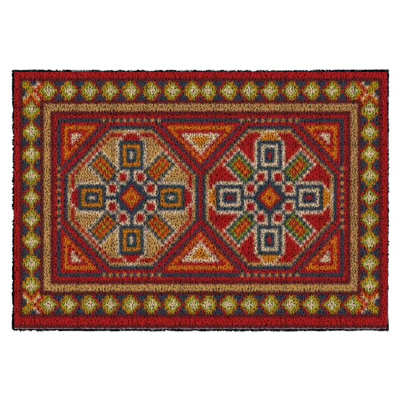 

Latch Hook Rug Kits God Crocheting Carpet Rug 100% Acrylic Yarn Cushion Mat DIY Carpet Rug Home Decor 61cmX85cm