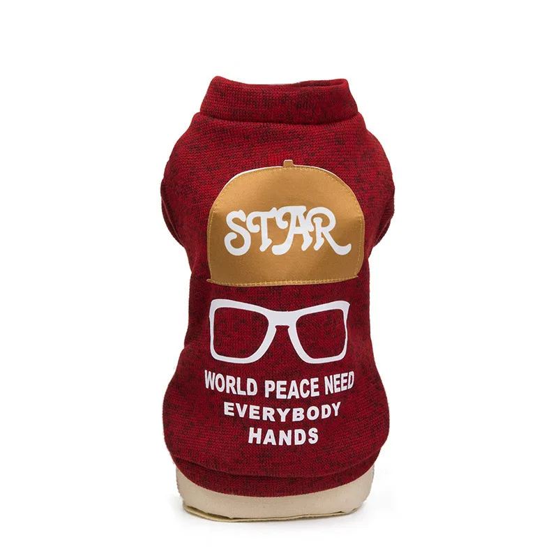 Теплая одежда для собак зимняя кошек пальто с капюшоном щенков толстая питомцев