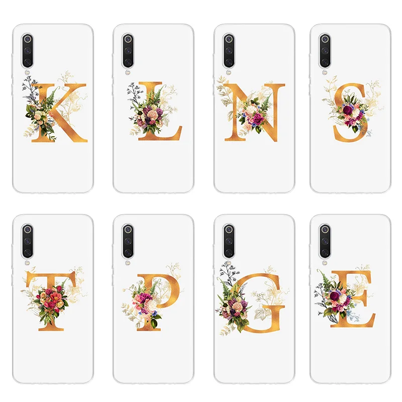 

Letter A K L S Case For Remi Note 5 7 8 8T 9S Pro MAX Cover For Redmi 5 Plus 6A 7A 8 9 9A 9C 9T S2 Coque Mi K20 Shell